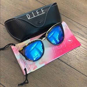 Diff Eyewear Blue/Tortoise Cat Eye sunglasses